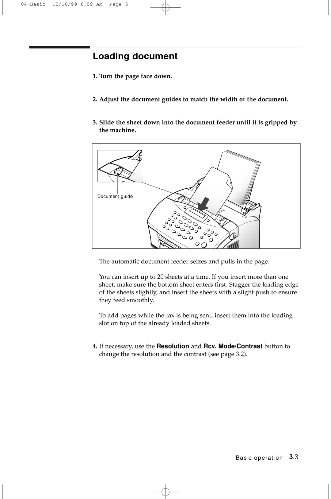 Samsung 5100 manual Loading document 