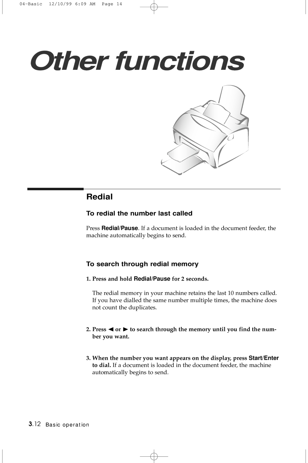 Samsung 5100 manual Redial, To redial the number last called, To search through redial memory 