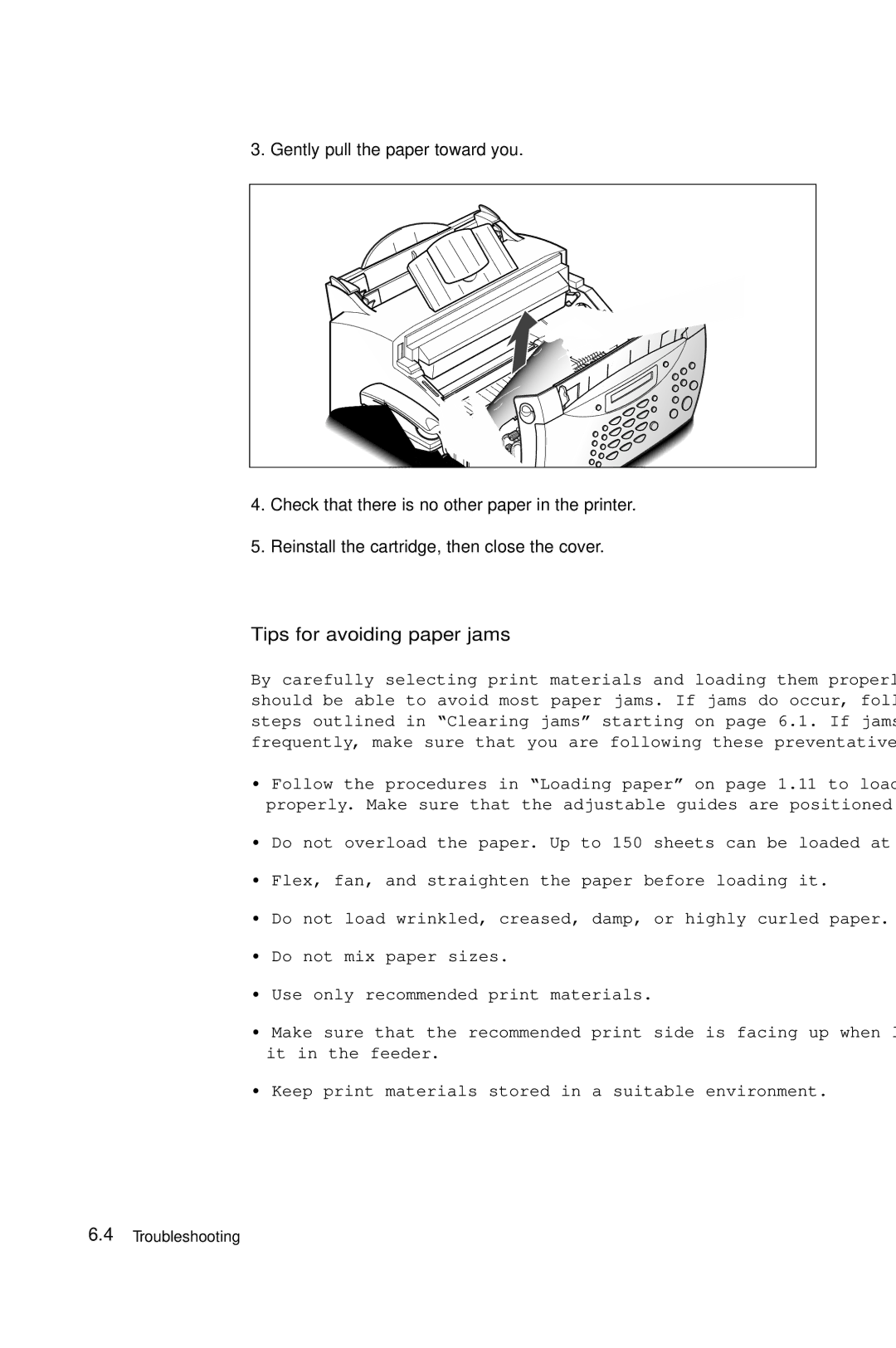 Samsung 5100 manual Tips for avoiding paper jams 