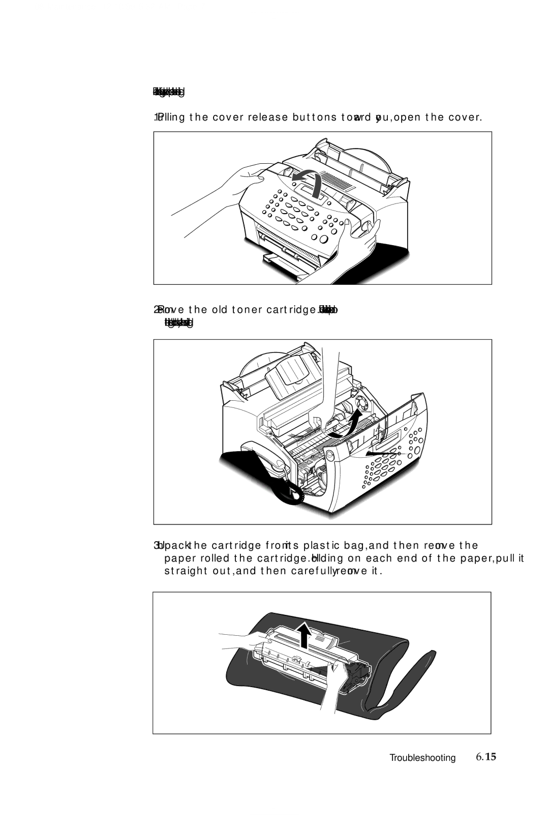 Samsung 5100 manual Pulling the cover release buttons toward you, open the cover 