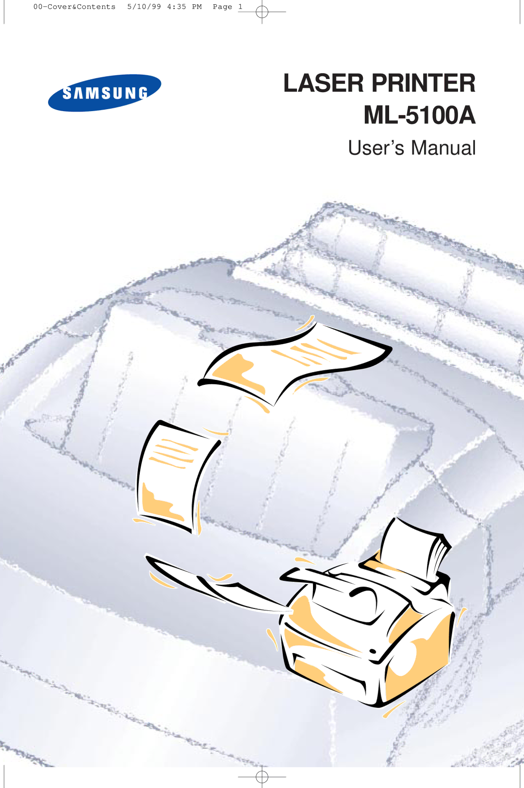 Samsung user manual Laser Printer ML-5100A 