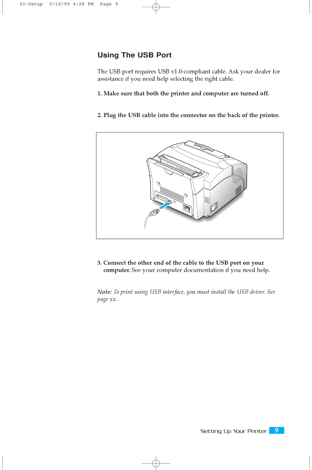 Samsung 5100A user manual Using The USB Port 