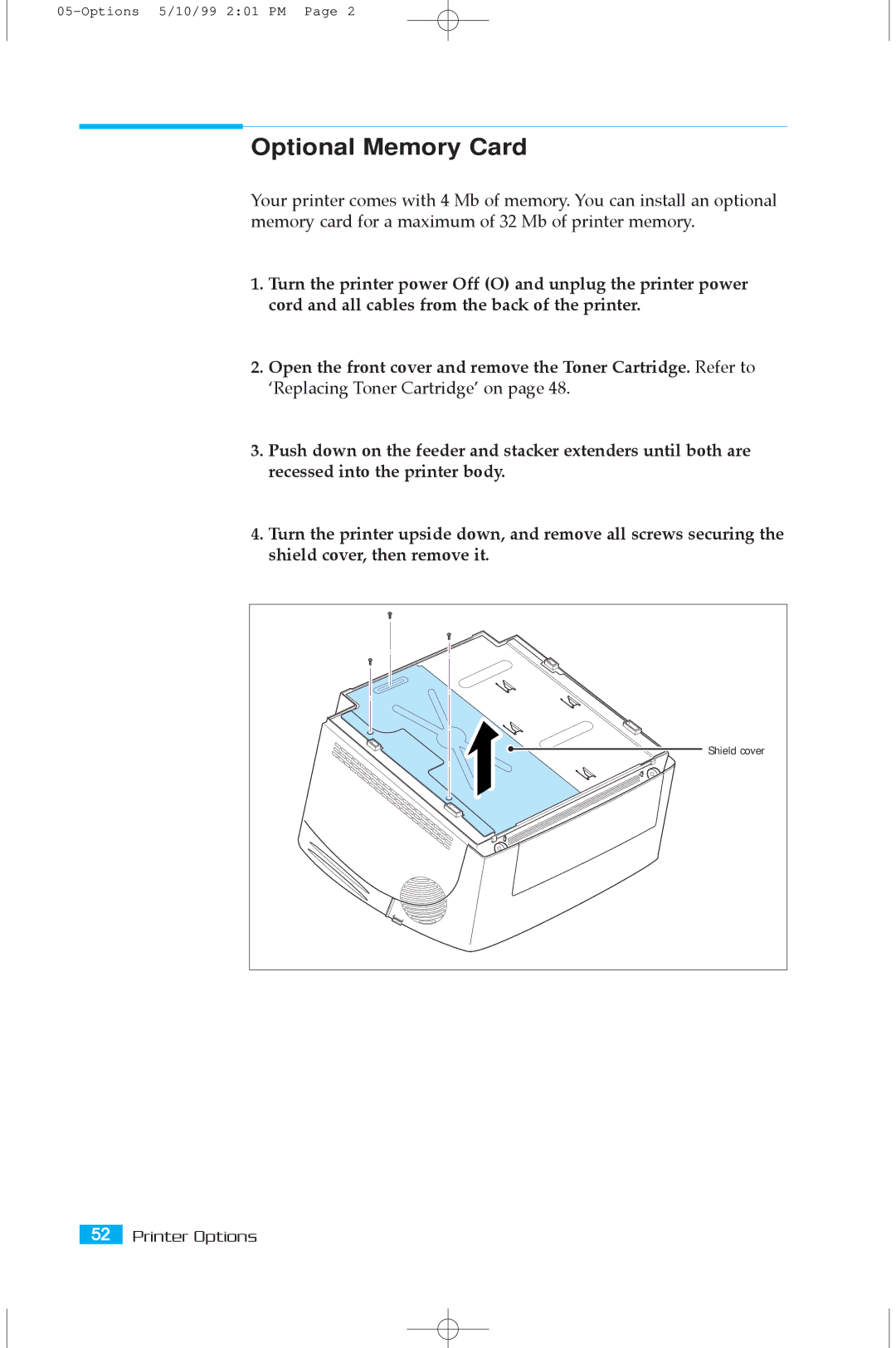 Samsung 5100A user manual Optional Memory Card 