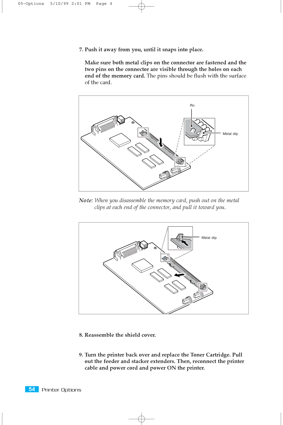 Samsung 5100A user manual Pin 