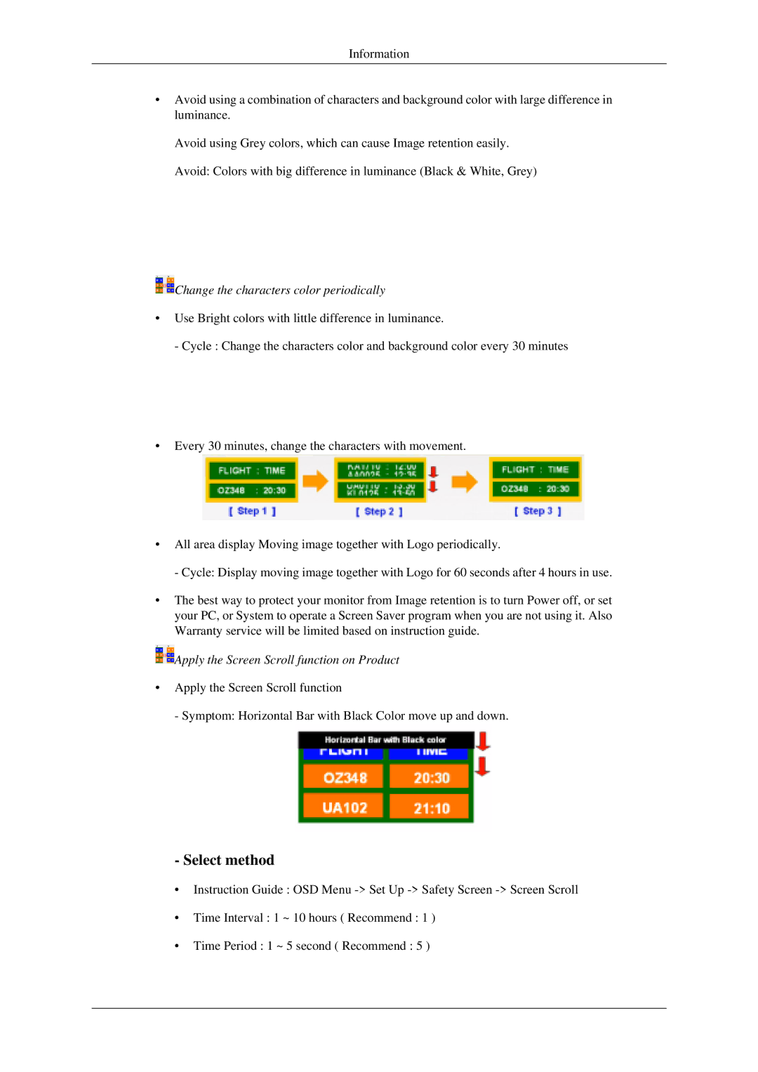 Samsung 520DXN user manual Select method 