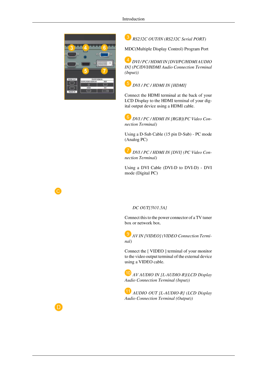 Samsung 520DXN user manual DVI / PC / Hdmi in Hdmi 