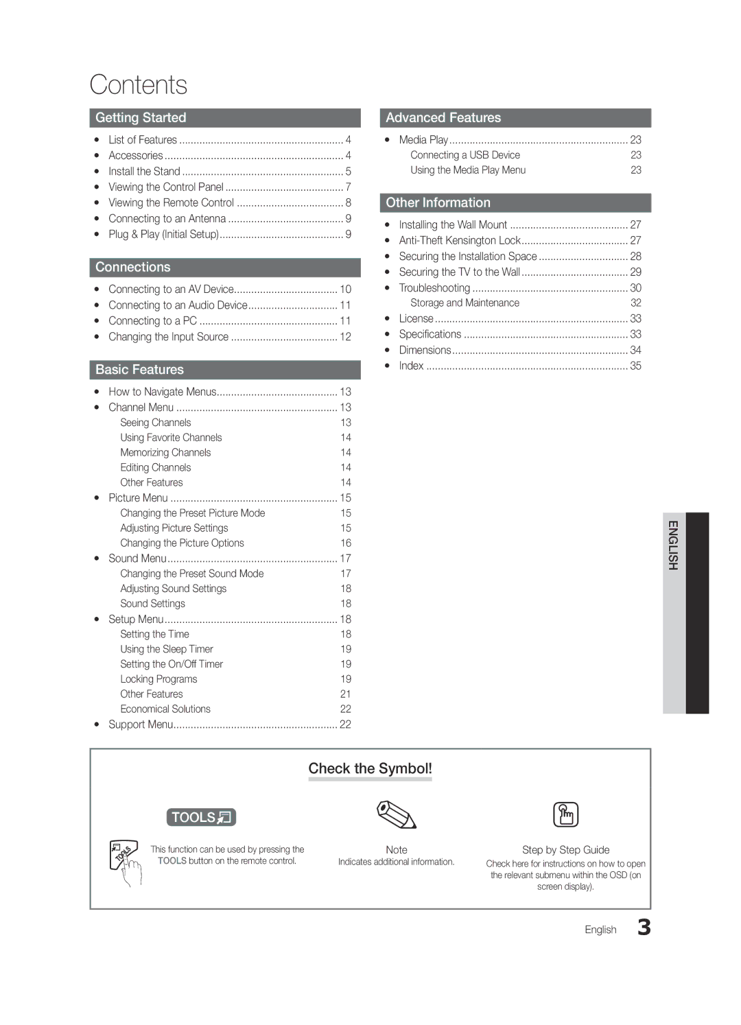 Samsung 530 user manual Contents 