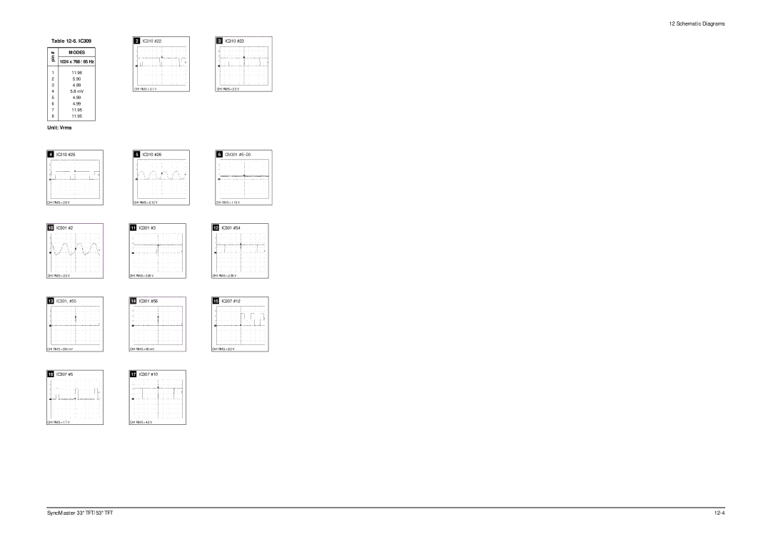 Samsung 530 TFT, 530TFT, 531 TFT, 531TFT, 330TFT, 331 TFT specifications SyncMaster 33*TFT/53*TFT 12-4 