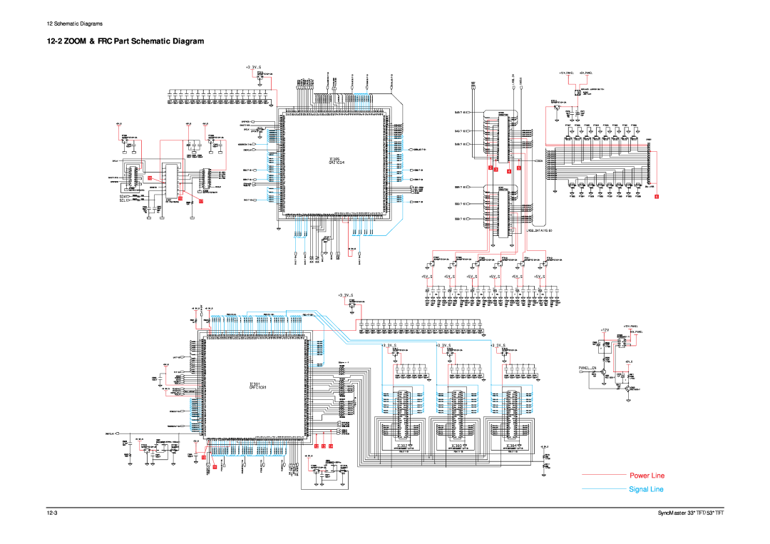 Samsung 530TFT, 530 TFT, 531 TFT, 531TFT, 330TFT, 331 TFT ZOOM & FRC Part Schematic Diagram, Power Line, Signal Line 