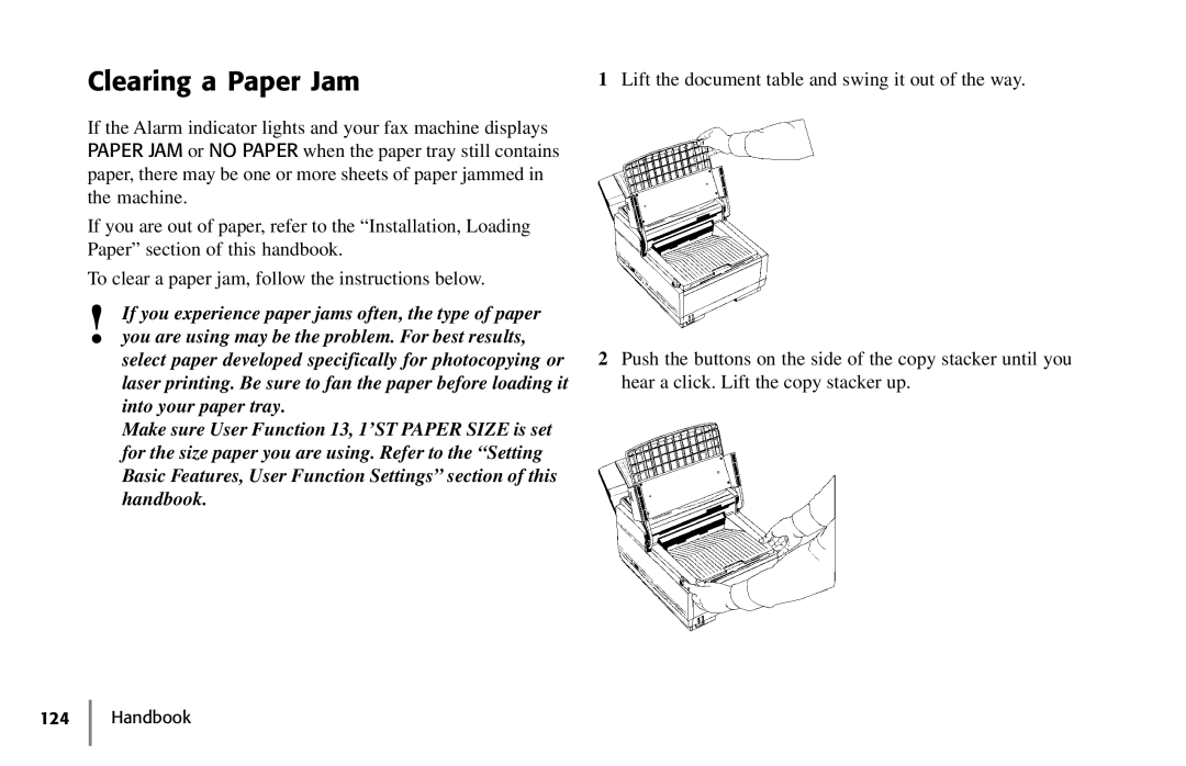 Samsung 5400 manual Clearing a Paper Jam 