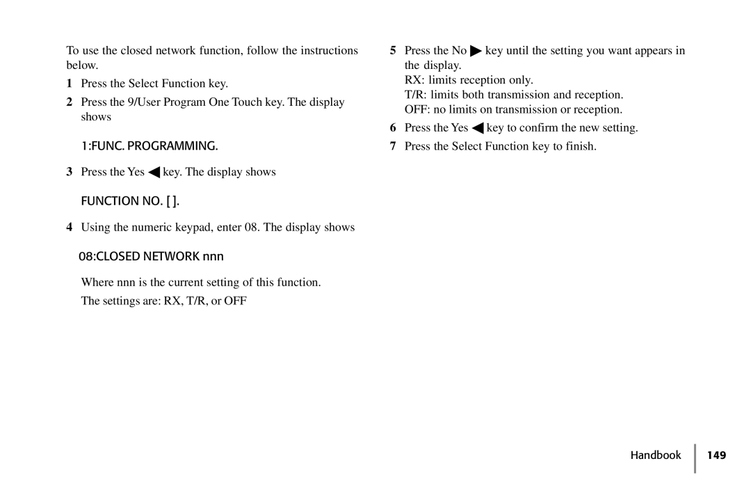 Samsung 5400 manual 1FUNC. Programming 