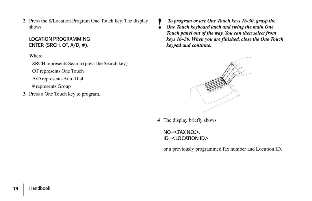 Samsung 5400 manual No=Fax No., Id=Location Id 