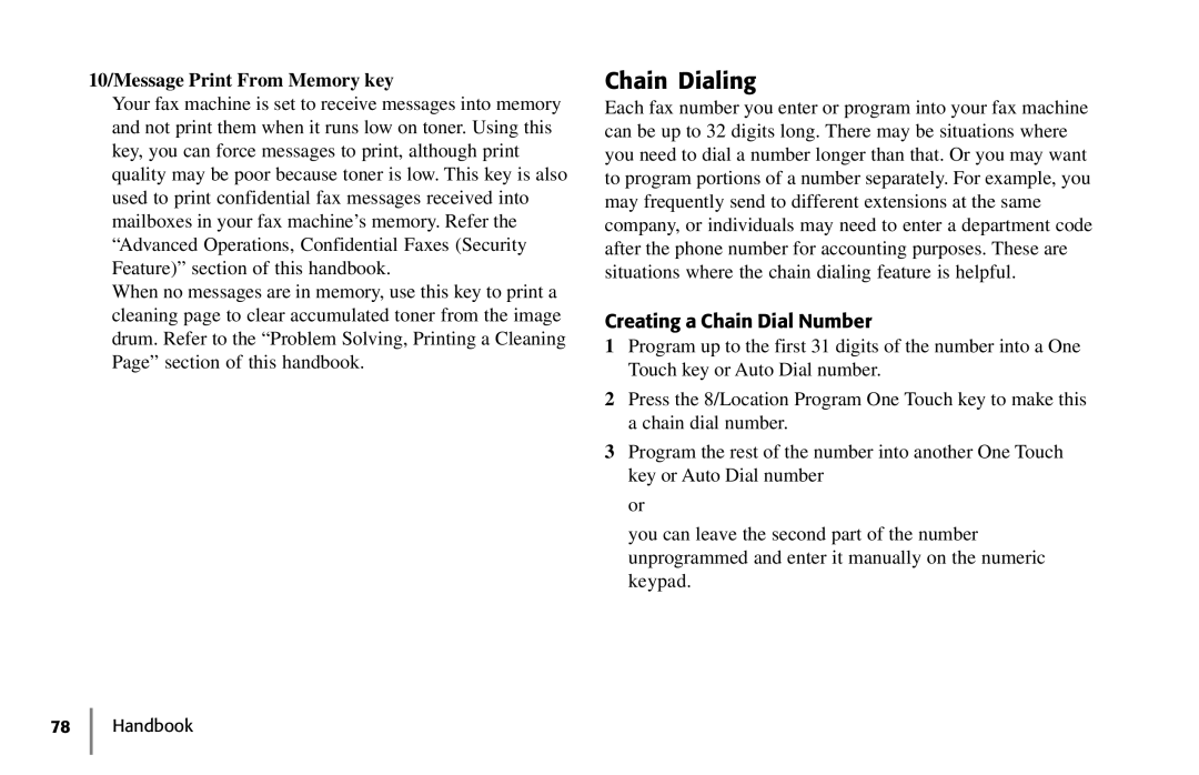 Samsung 5400 manual Chain Dialing, Creating a Chain Dial Number 