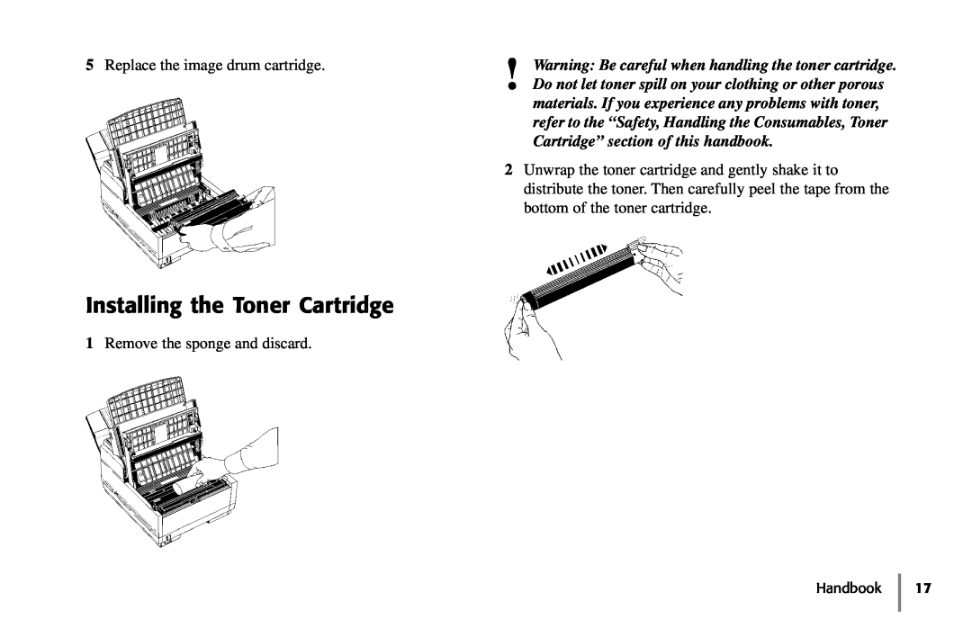 Samsung 5400 manual Installing the Toner Cartridge 