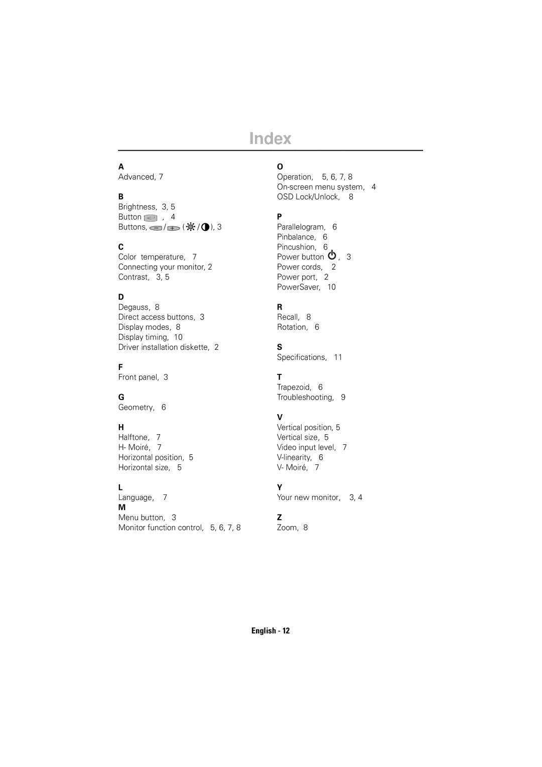 Samsung 550B manual Index 