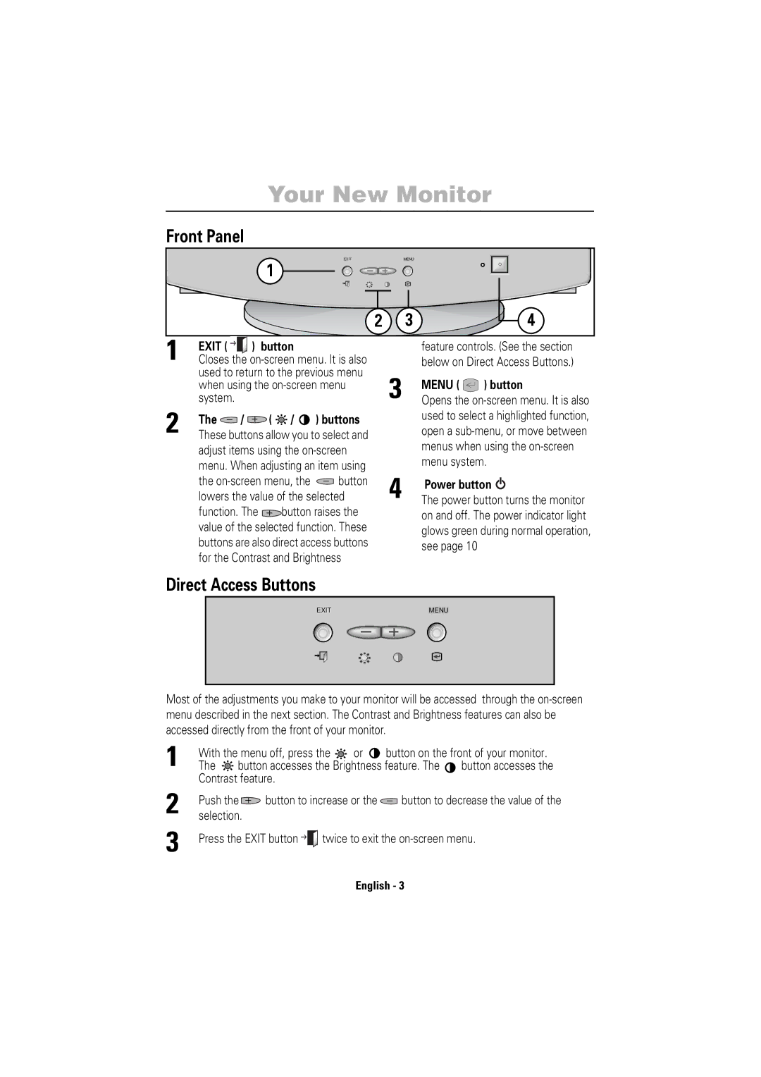 Samsung 550B manual Buttons, Power button 