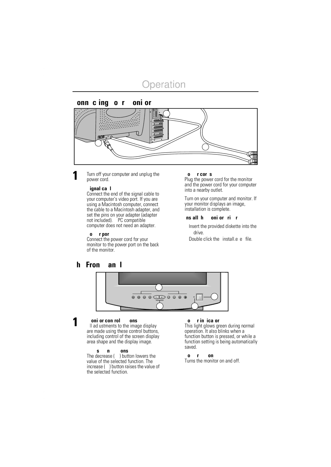 Samsung 550v manual Operation 