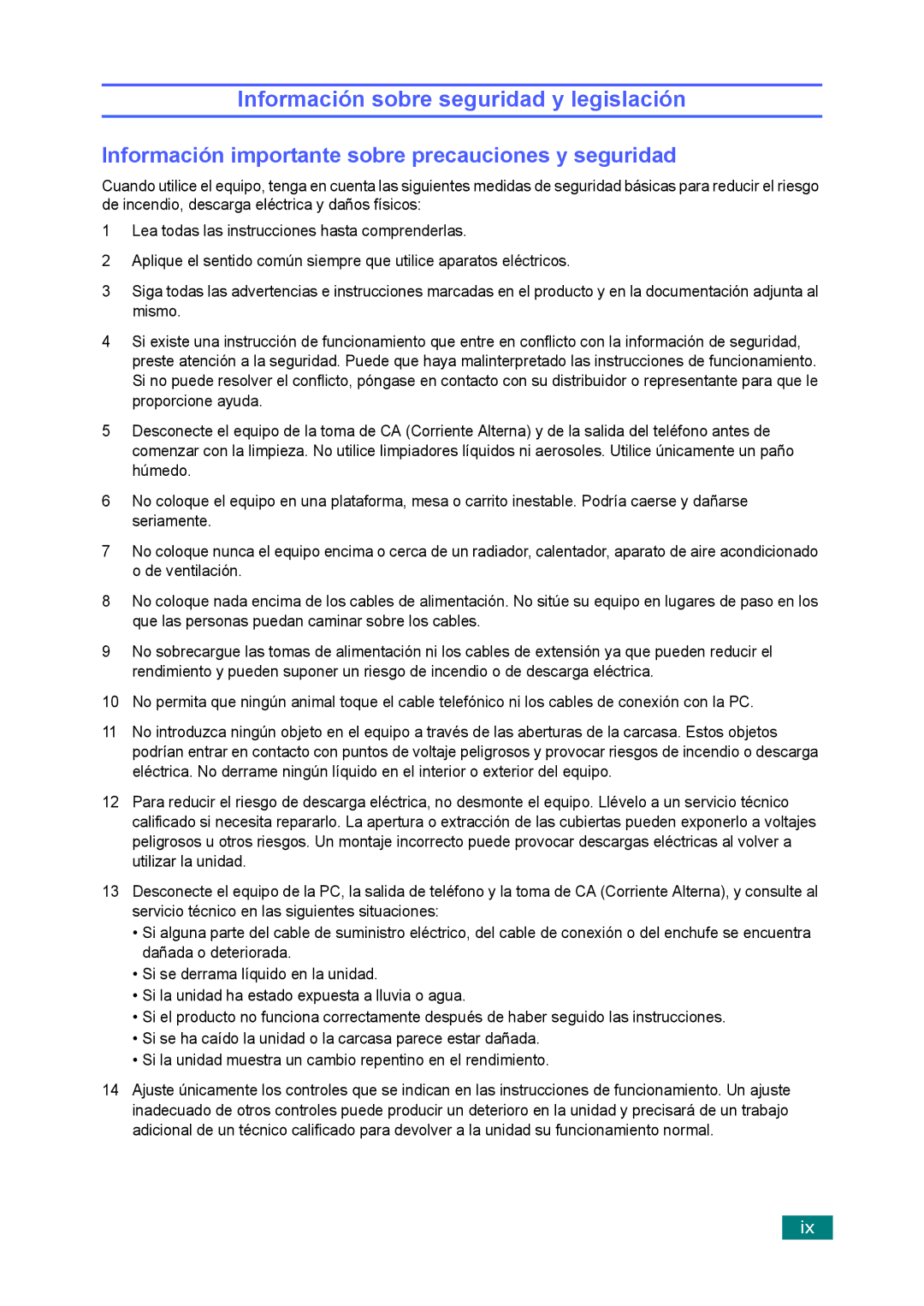 Samsung 560 manual Información sobre seguridad y legislación 