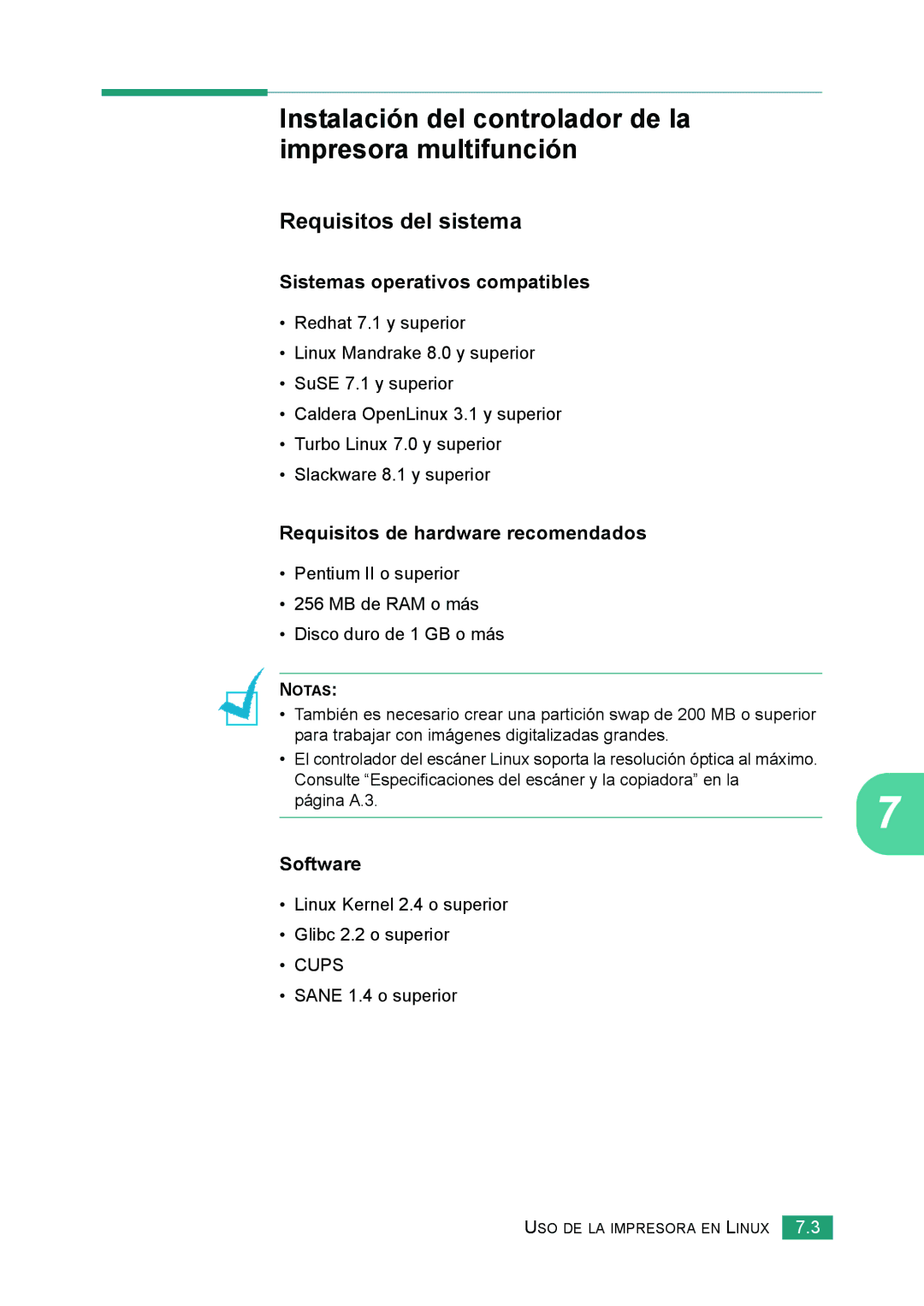 Samsung 560 manual Instalación del controlador de la impresora multifunción, Sistemas operativos compatibles, Software 