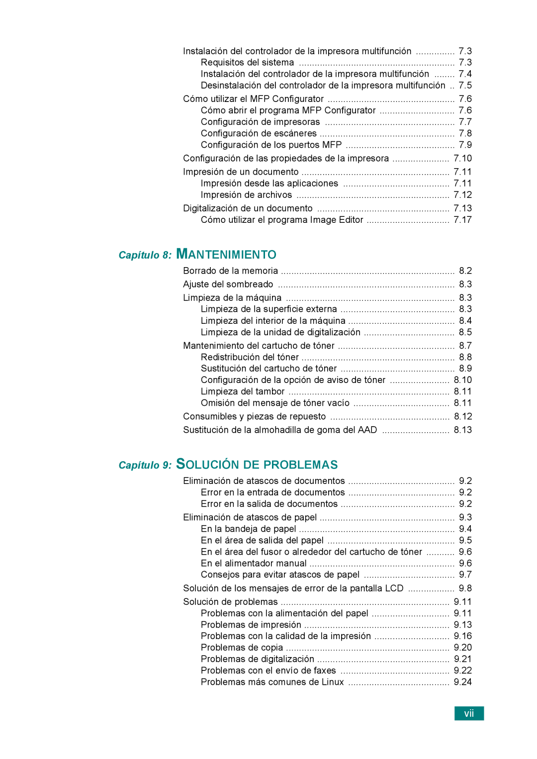 Samsung 560 manual Capítulo 9 Solución DE Problemas 