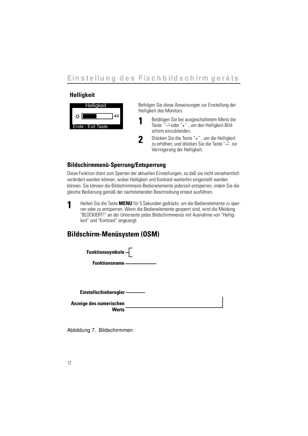 Samsung RN15LSTAN/EDC, 570STFT, CN15LSPS/EDC Bildschirm-Menüsystem OSM, Helligkeit, Bildschirmmenü-Sperrung/Entsperrung 