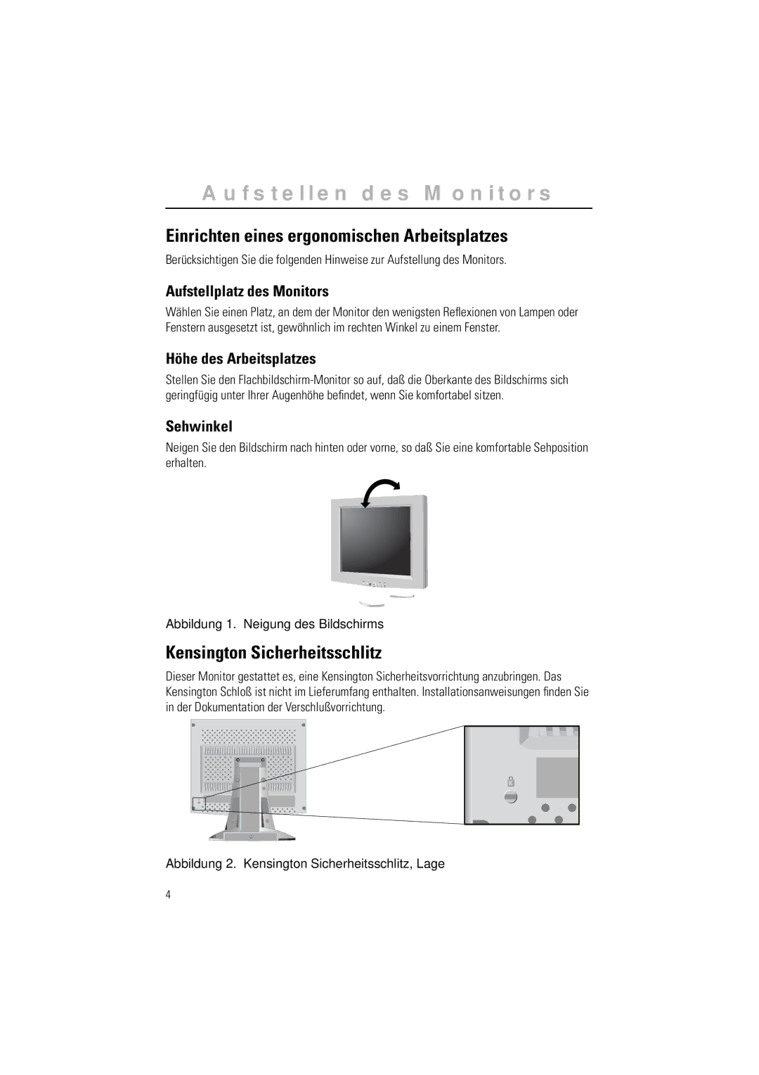 Samsung RN15LSTSN/EDC, 570STFT Einrichten eines ergonomischen Arbeitsplatzes, Kensington Sicherheitsschlitz, Sehwinkel 