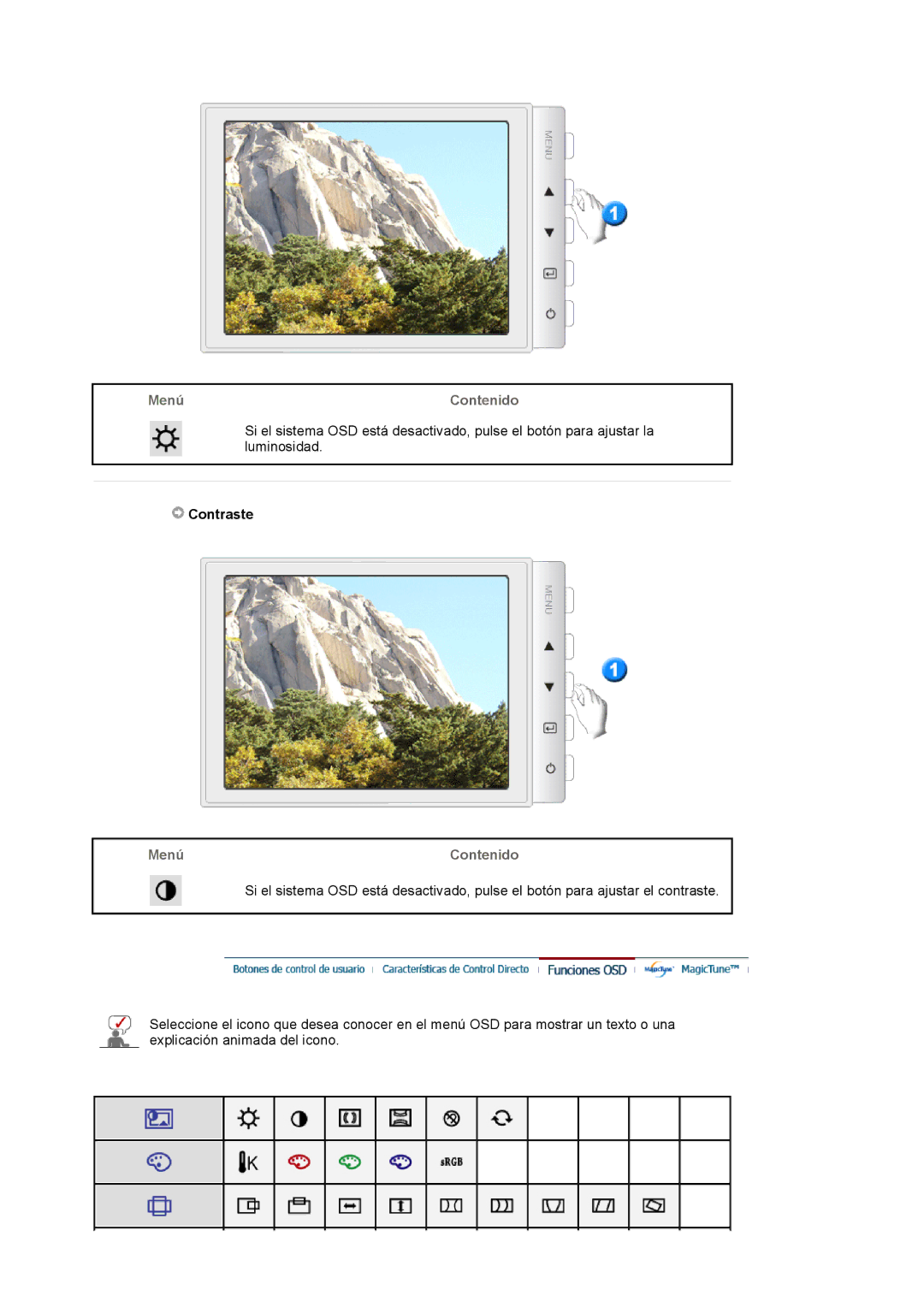 Samsung 591S manual Menú Contenido 