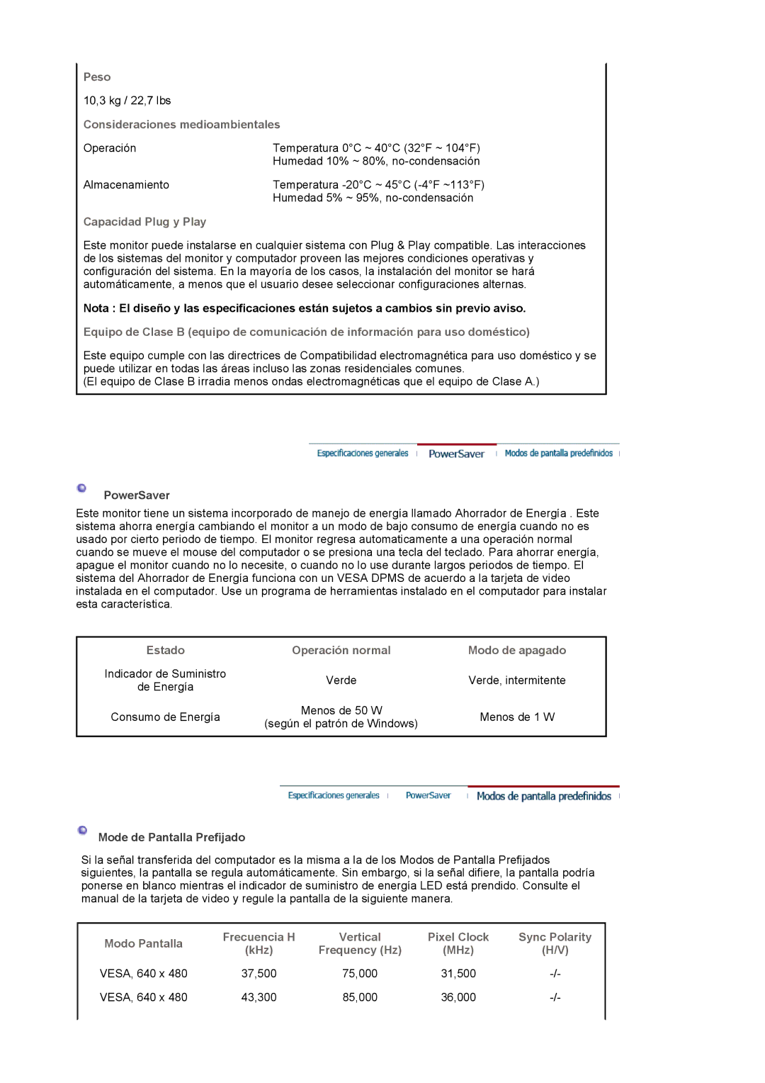 Samsung 591S manual 10,3 kg / 22,7 lbs 