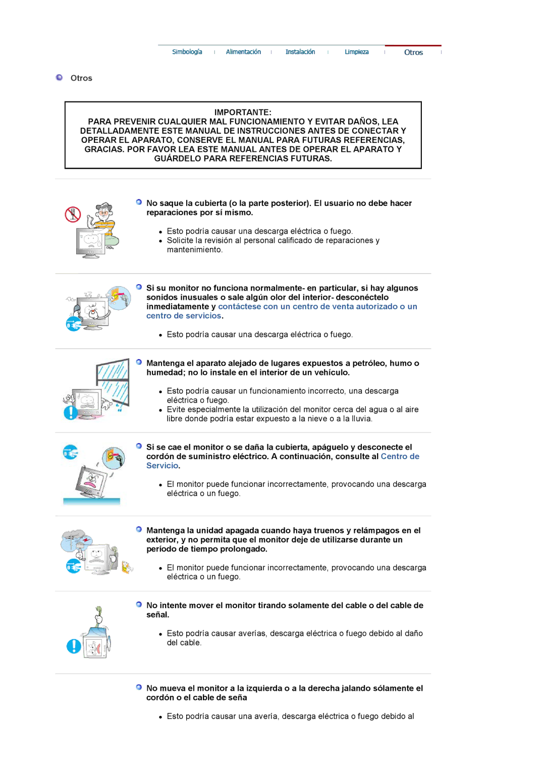 Samsung 591S manual Otros 