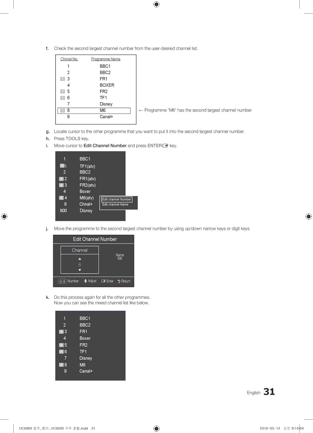 Samsung 6900, 6000 installation manual FR2 