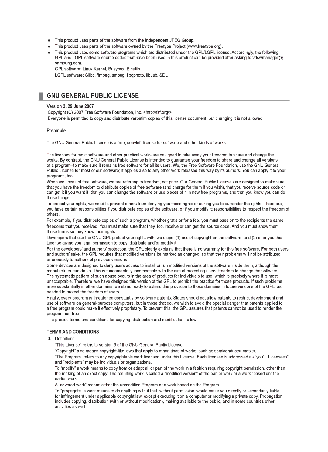 Samsung UNB6000, UN55B6000, UN46B6000, UN40B6000VF, UN32B6000, UN2B6000 user manual Version 3, 29 June, Preamble 