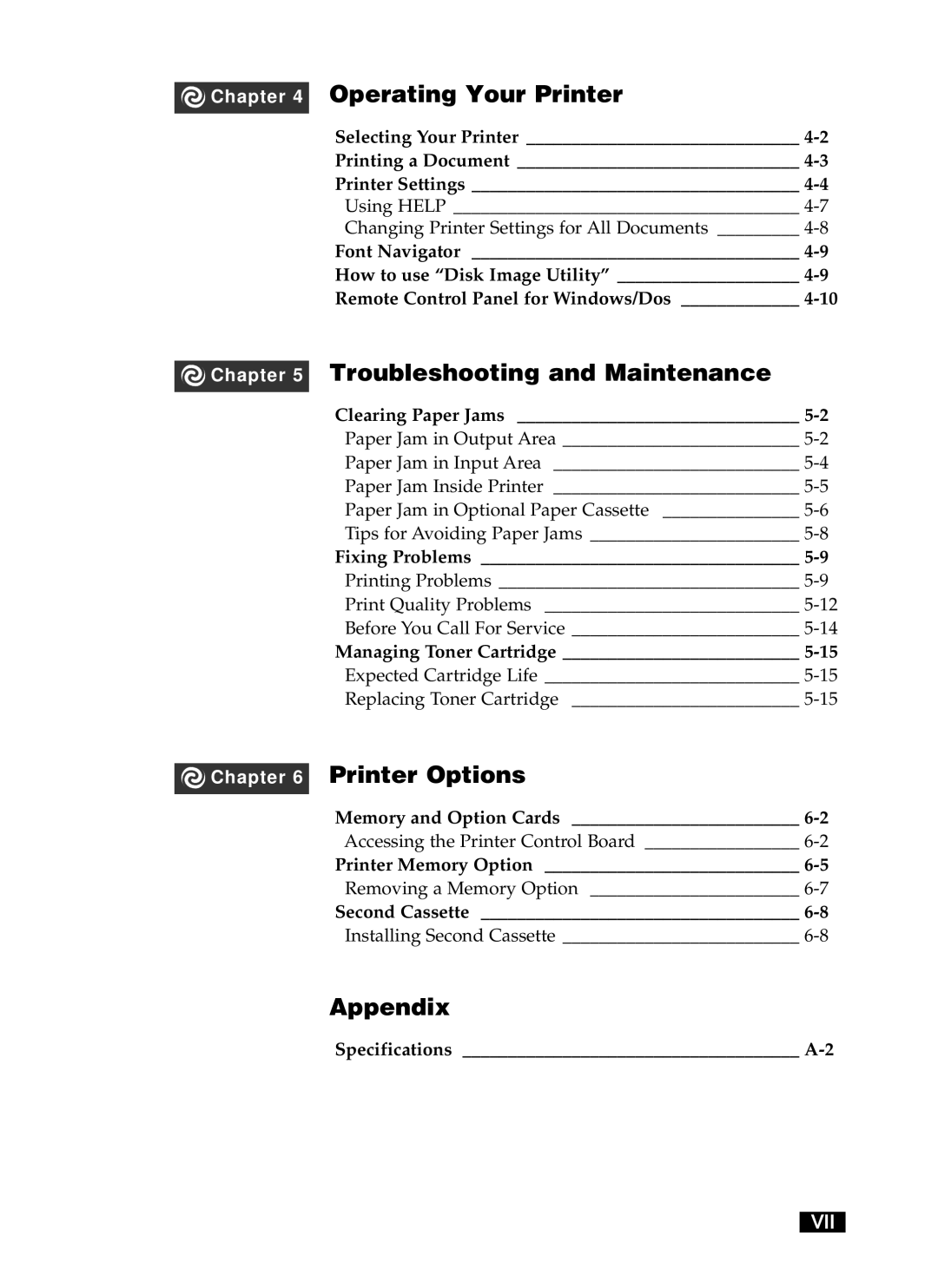 Samsung 6050 manual Appendix 