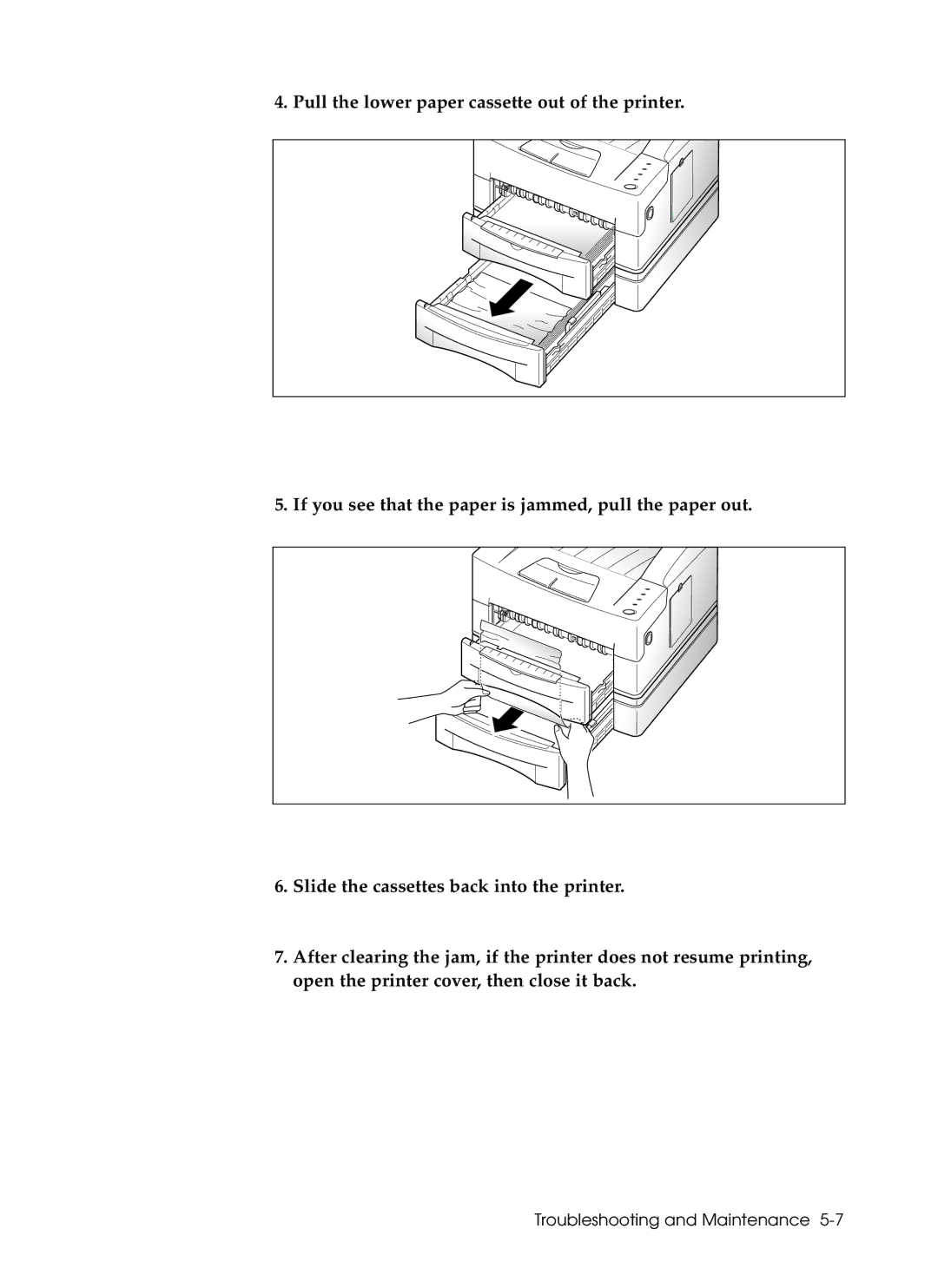 Samsung 6050 manual Troubleshooting and Maintenance 