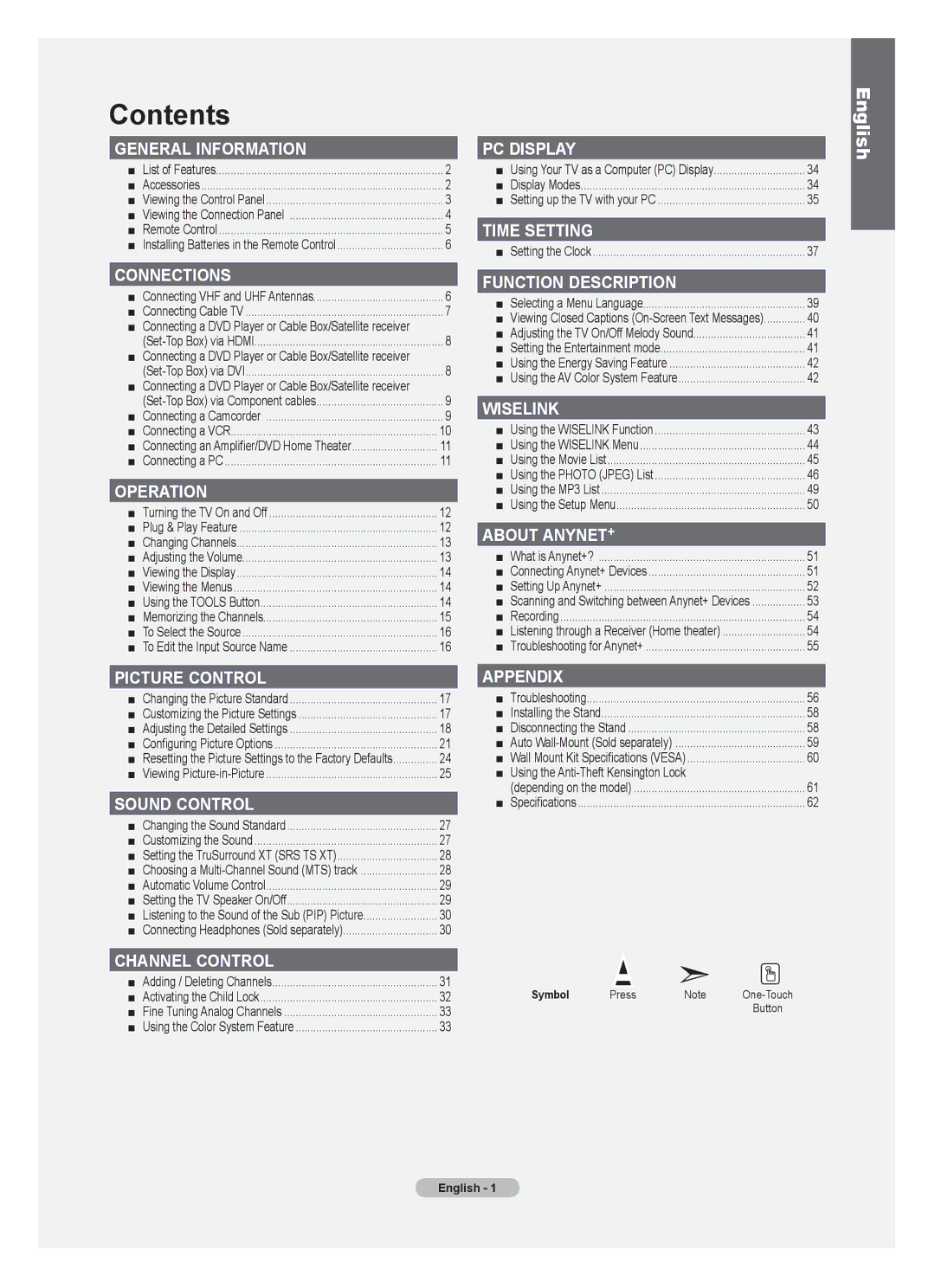 Samsung 610 user manual Contents 