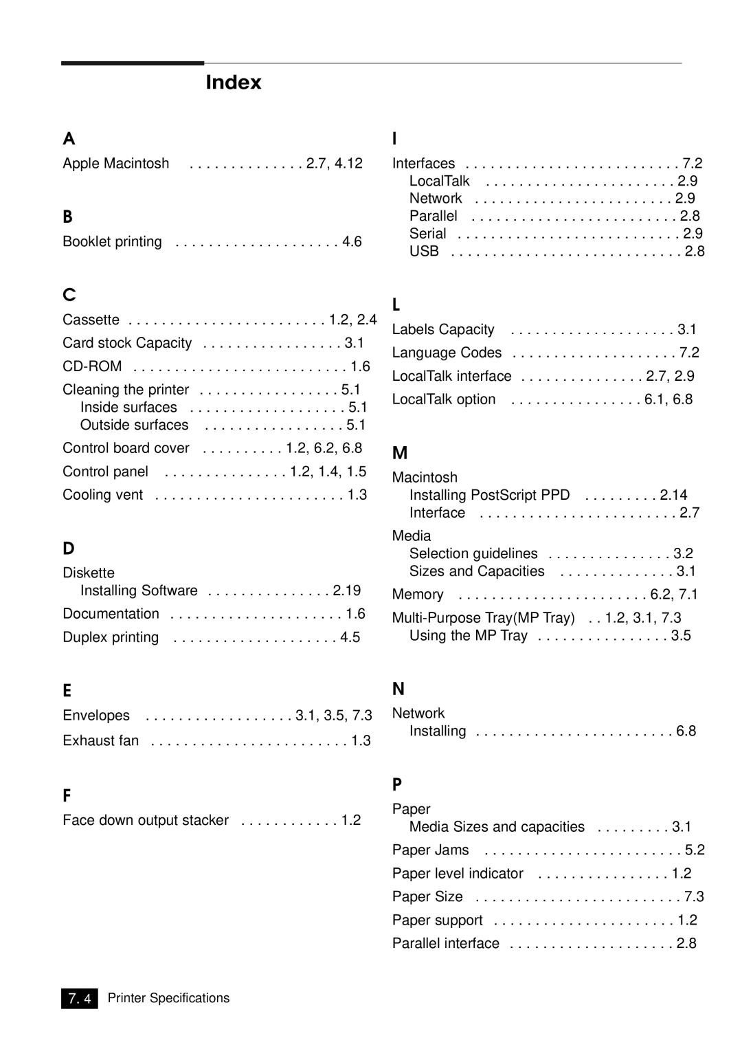 Samsung 6100N manual Index, Cd-Rom 