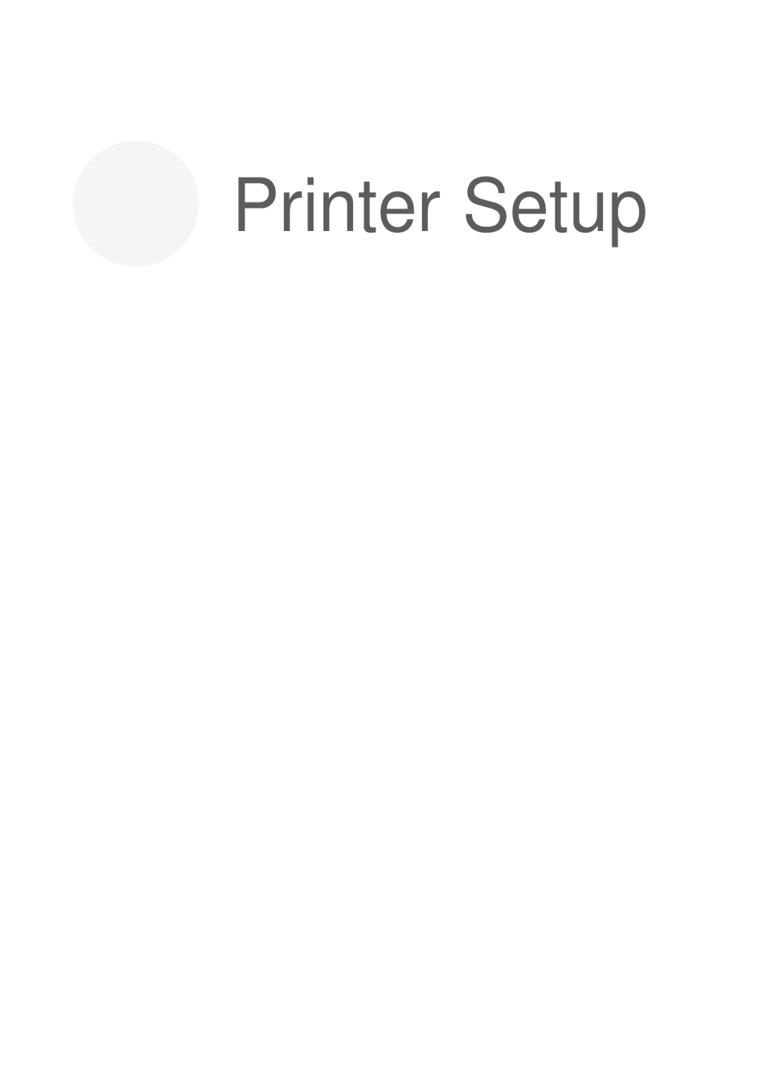 Samsung 6100N manual Printer Setup 
