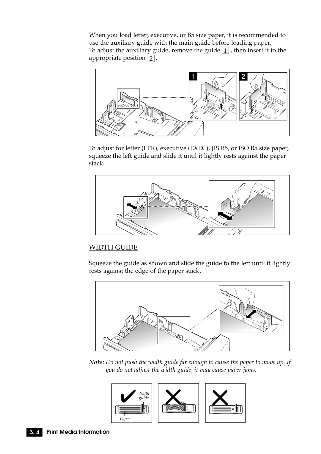 Samsung 6100N manual Width Guide 