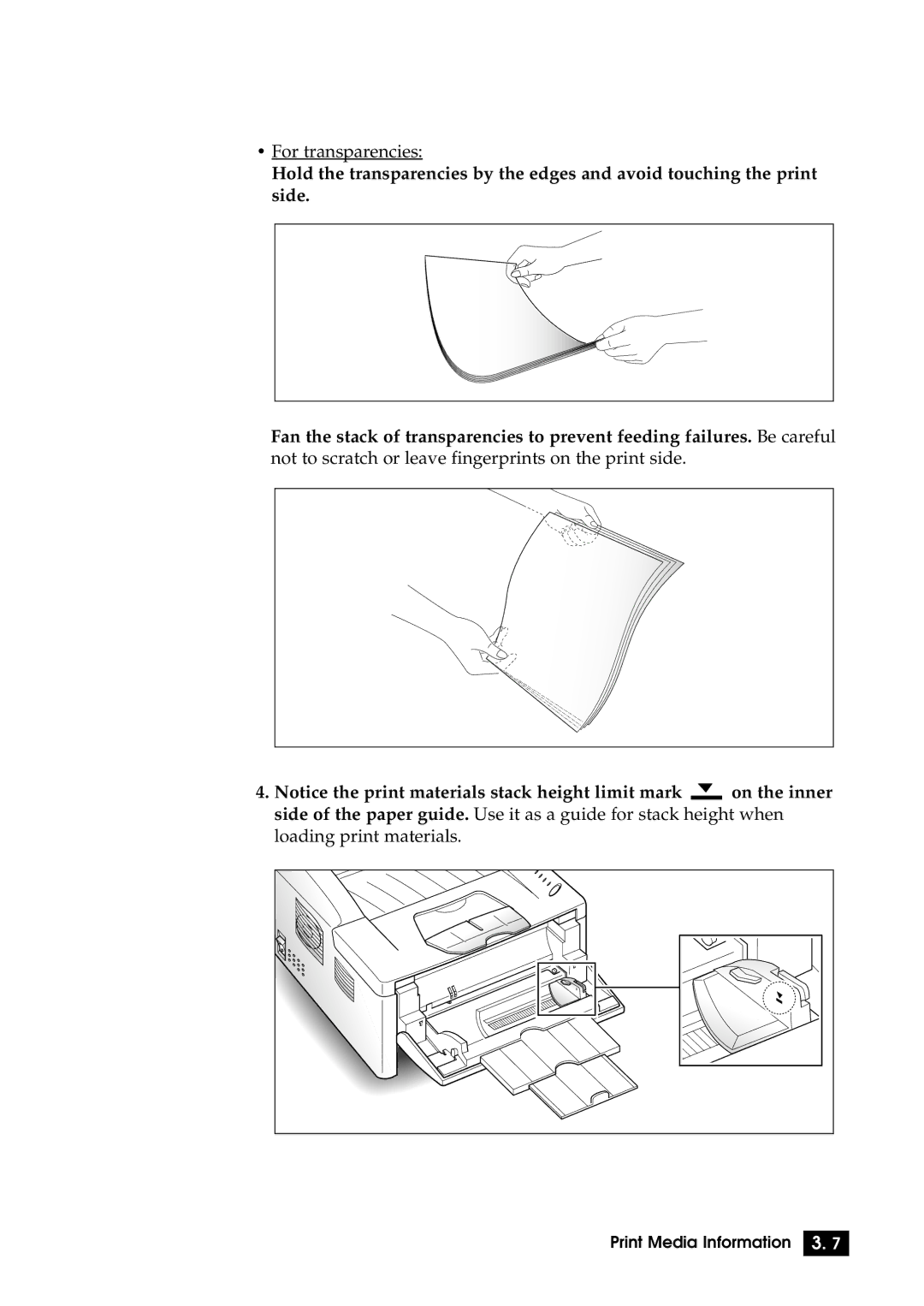 Samsung 6100N manual For transparencies 