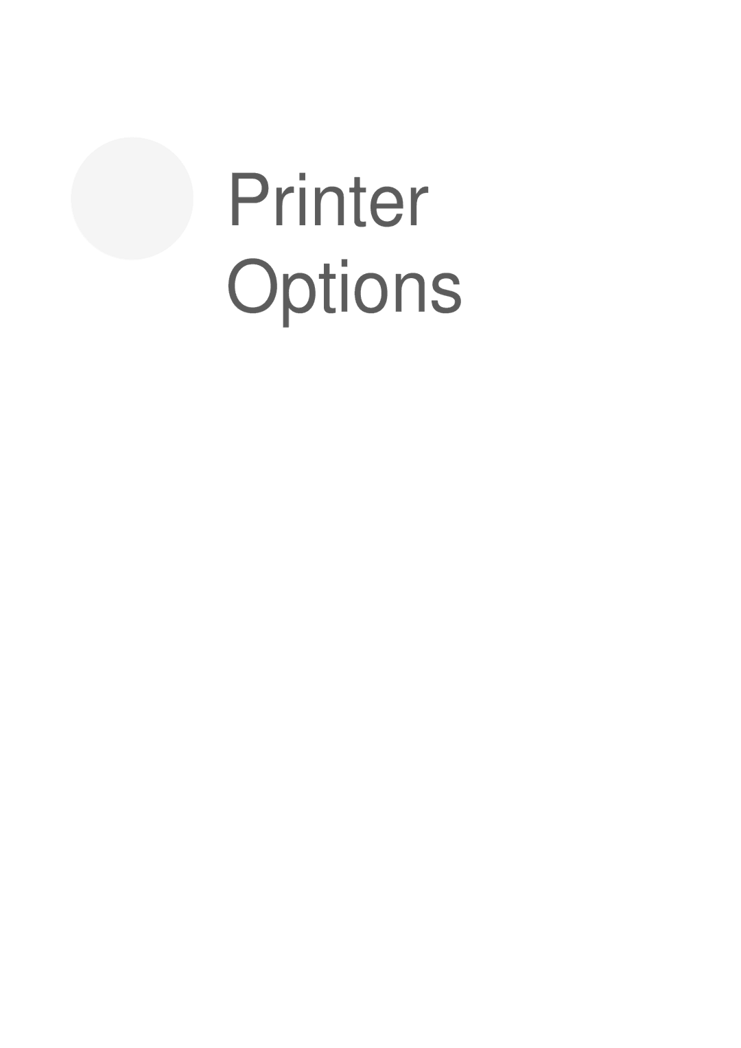 Samsung 6100N manual Printer Options 