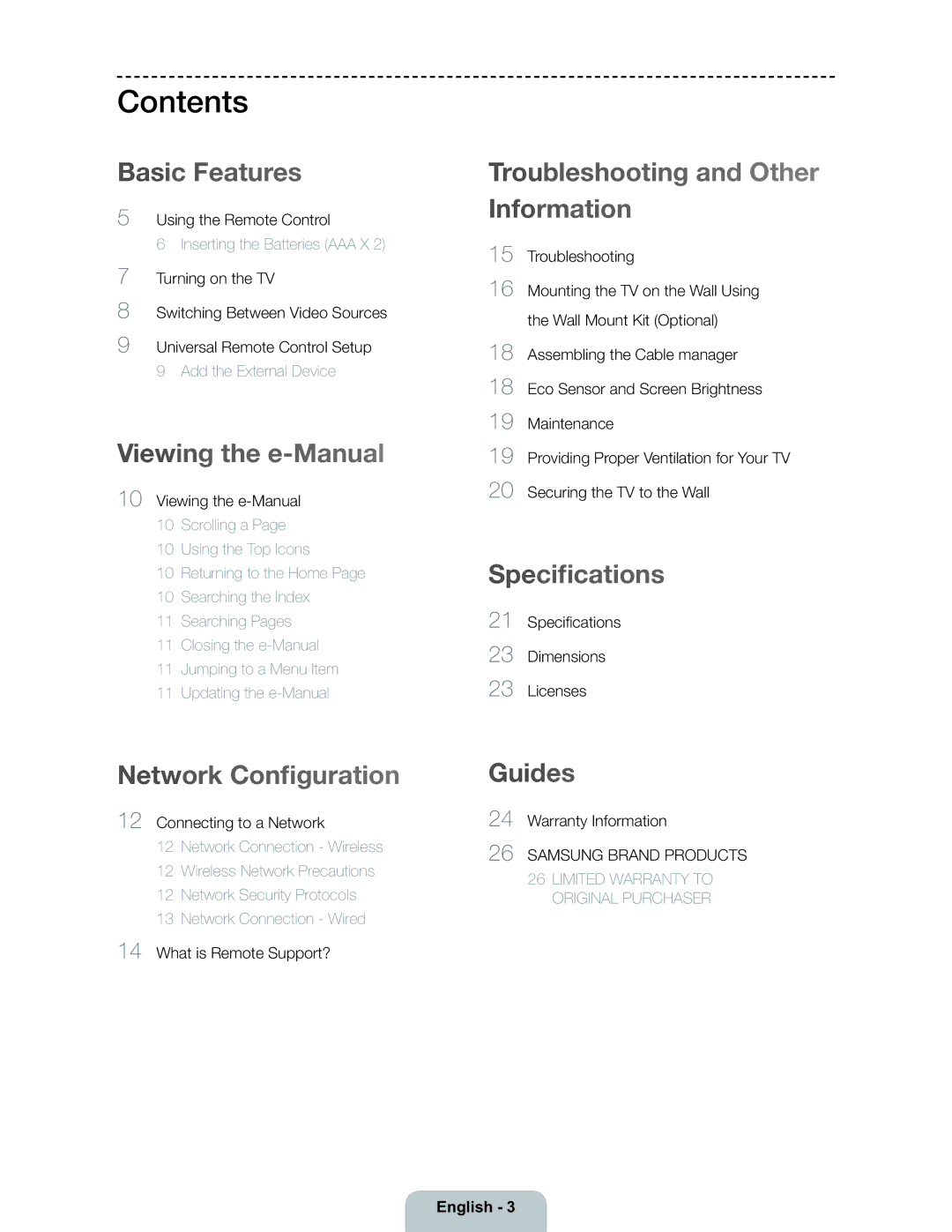 Samsung 6300 user manual Contents 