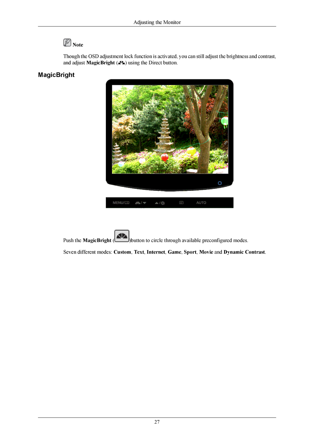 Samsung 632NW user manual MagicBright 