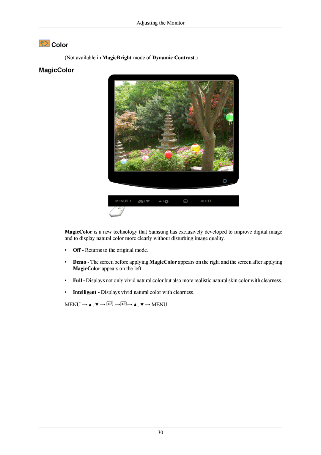 Samsung 632NW user manual MagicColor 