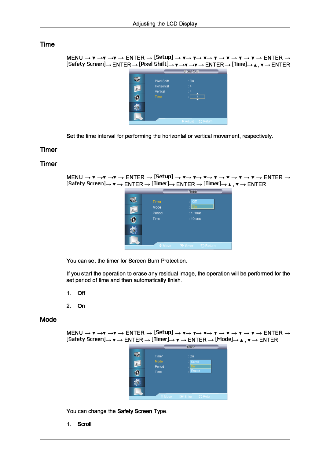 Samsung 650MP-2, 650FP-2 user manual Timer Timer, Scroll, Mode, Off 2. On 