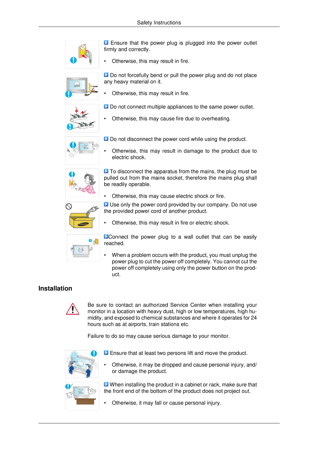 Samsung 650TS-2 user manual Installation 