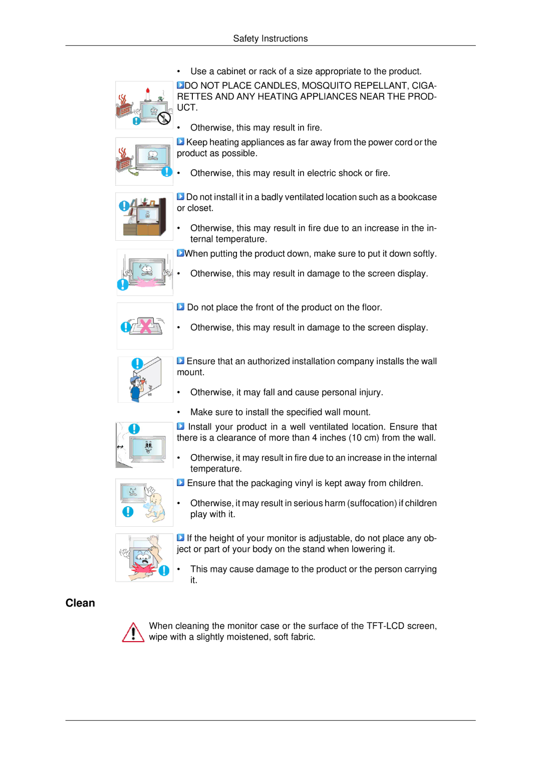 Samsung 650TS-2 user manual Clean 