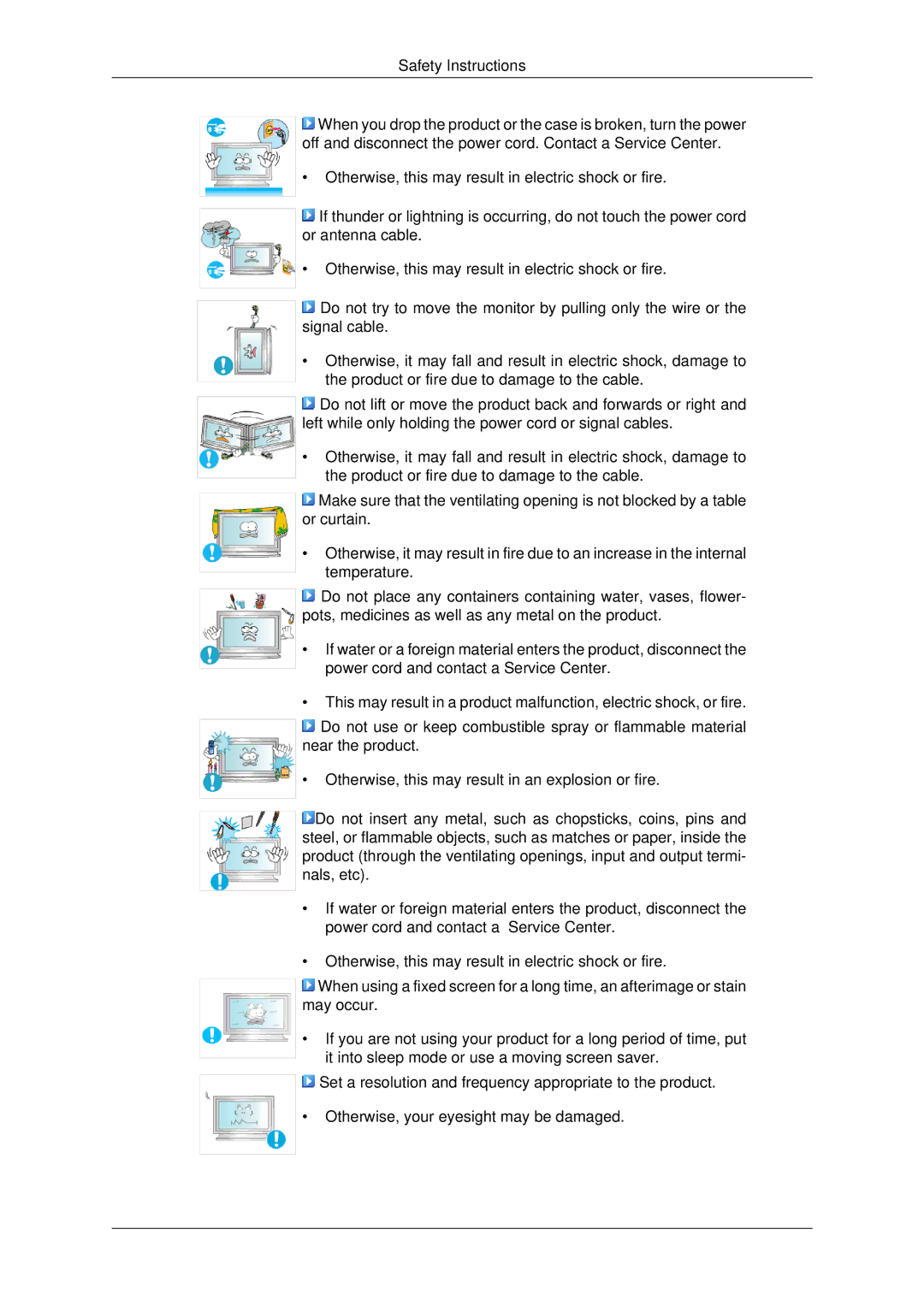 Samsung 650TS-2 user manual Safety Instructions 