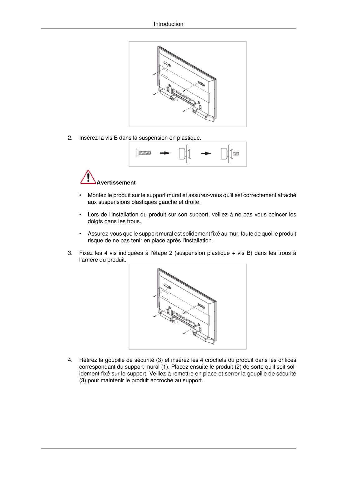 Samsung 650TS quick start Avertissement 