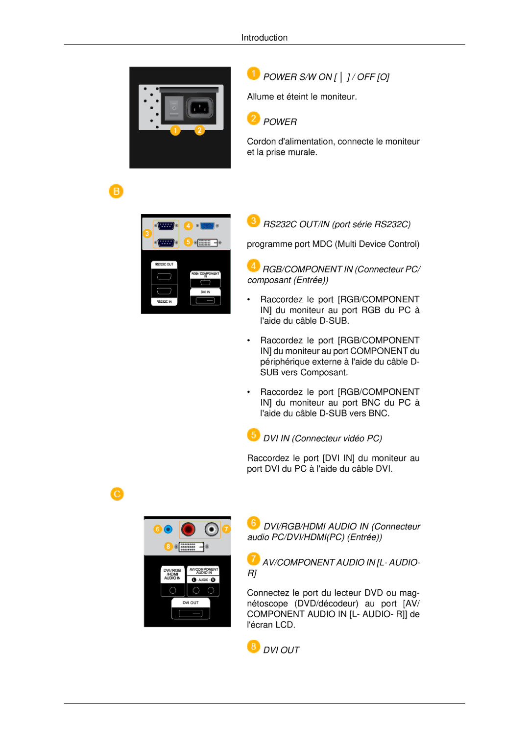 Samsung 650TS quick start Power 