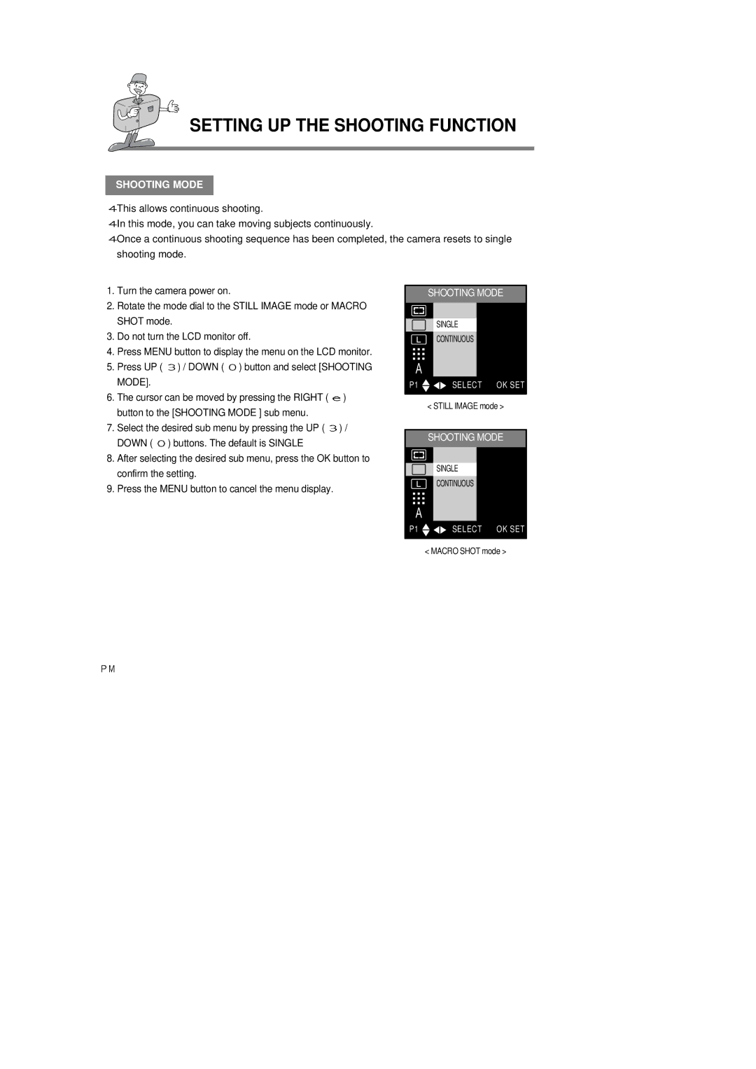 Samsung 6806-1247 manual Shooting Mode 