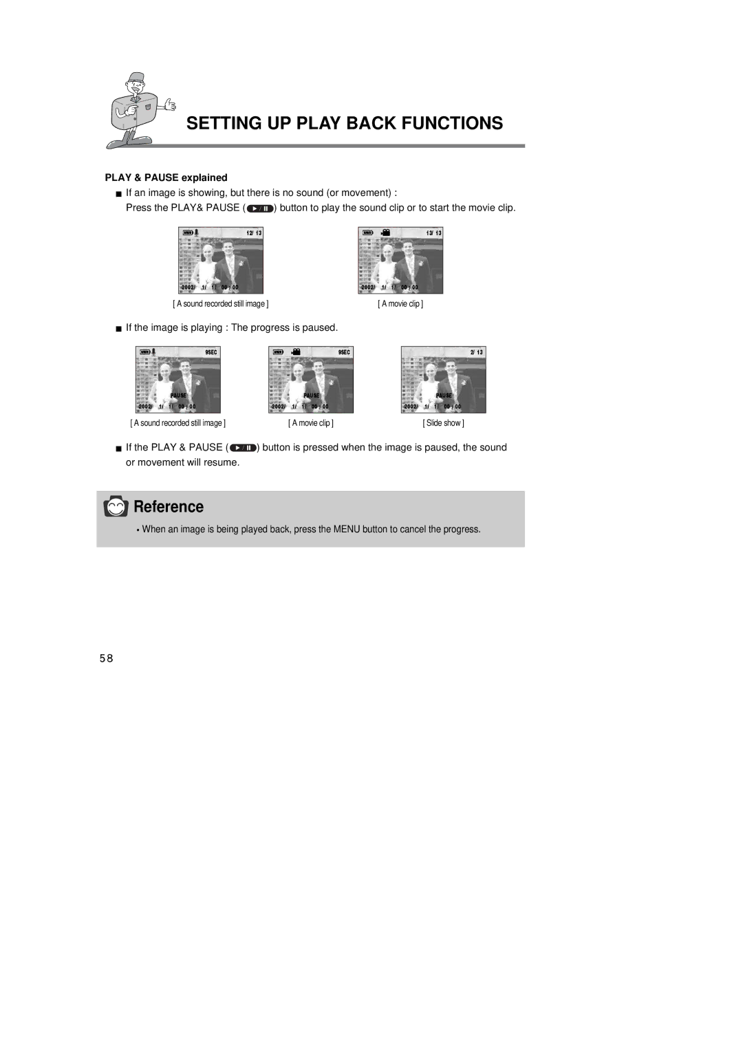 Samsung 6806-1247 manual Play & Pause explained, If the image is playing The progress is paused 